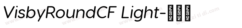 VisbyRoundCF Light字体转换